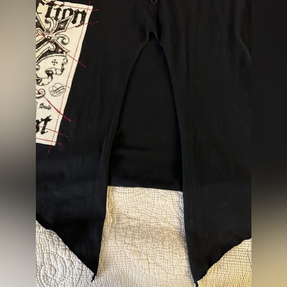 Affliction black tunic with studs and grommets size L - Picture 5 of 9